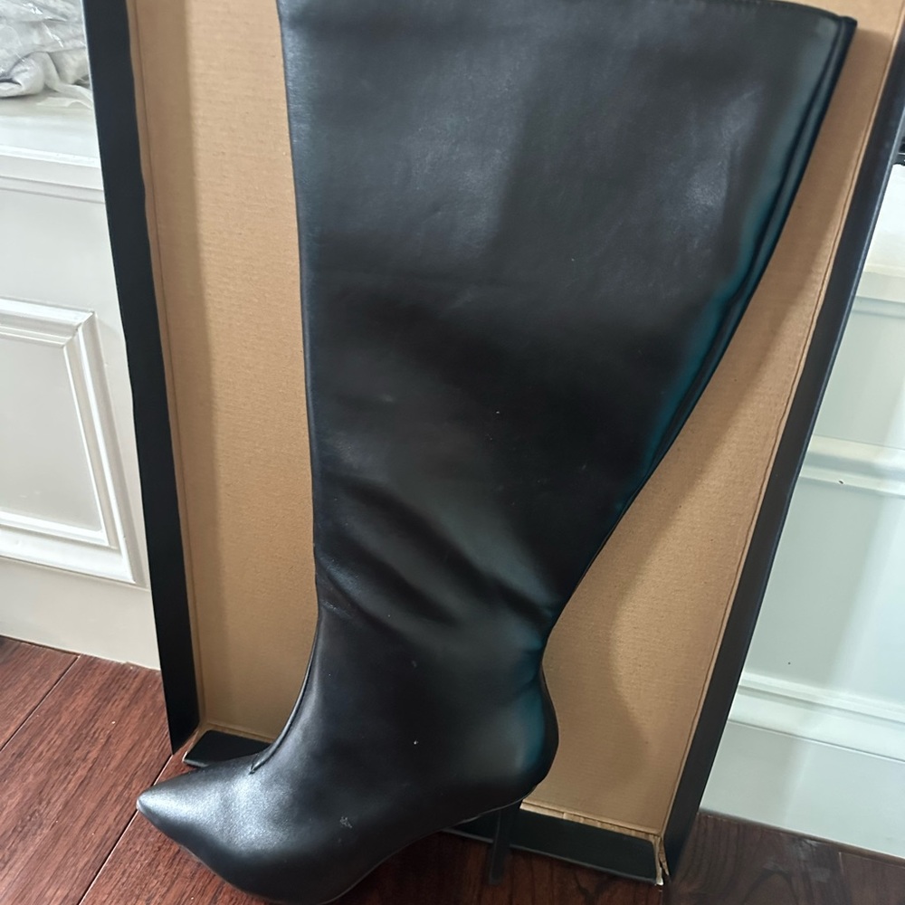 INC International Concepts Black Over the Knee Boots